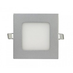 Downlight panel LED Cuadrado 120x120mm Gris Plata 7W 